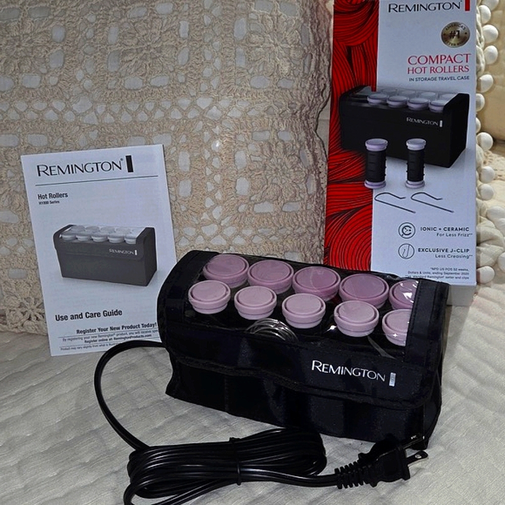 Remington Compact Hot Rollers - Ionic + Ceramic - w/Travel Case - NIB